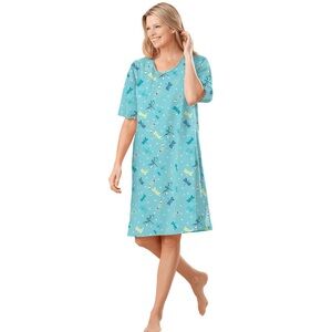 Dreams & Co. Short-Sleeve Sleepshirt, Women’s 3X/4X